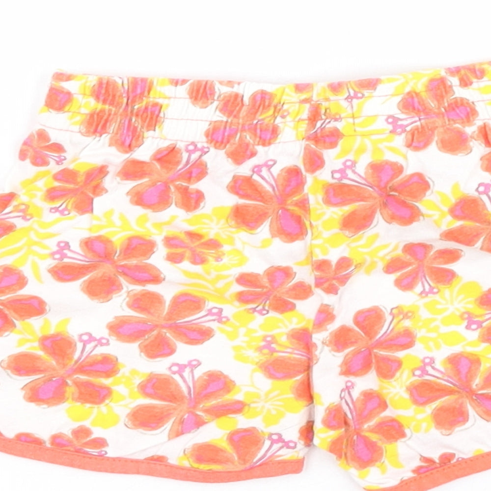 Early Days Baby Orange Floral 100% Cotton Sweatpants Trousers Size 18-24 Months  Pullover - Shorts
