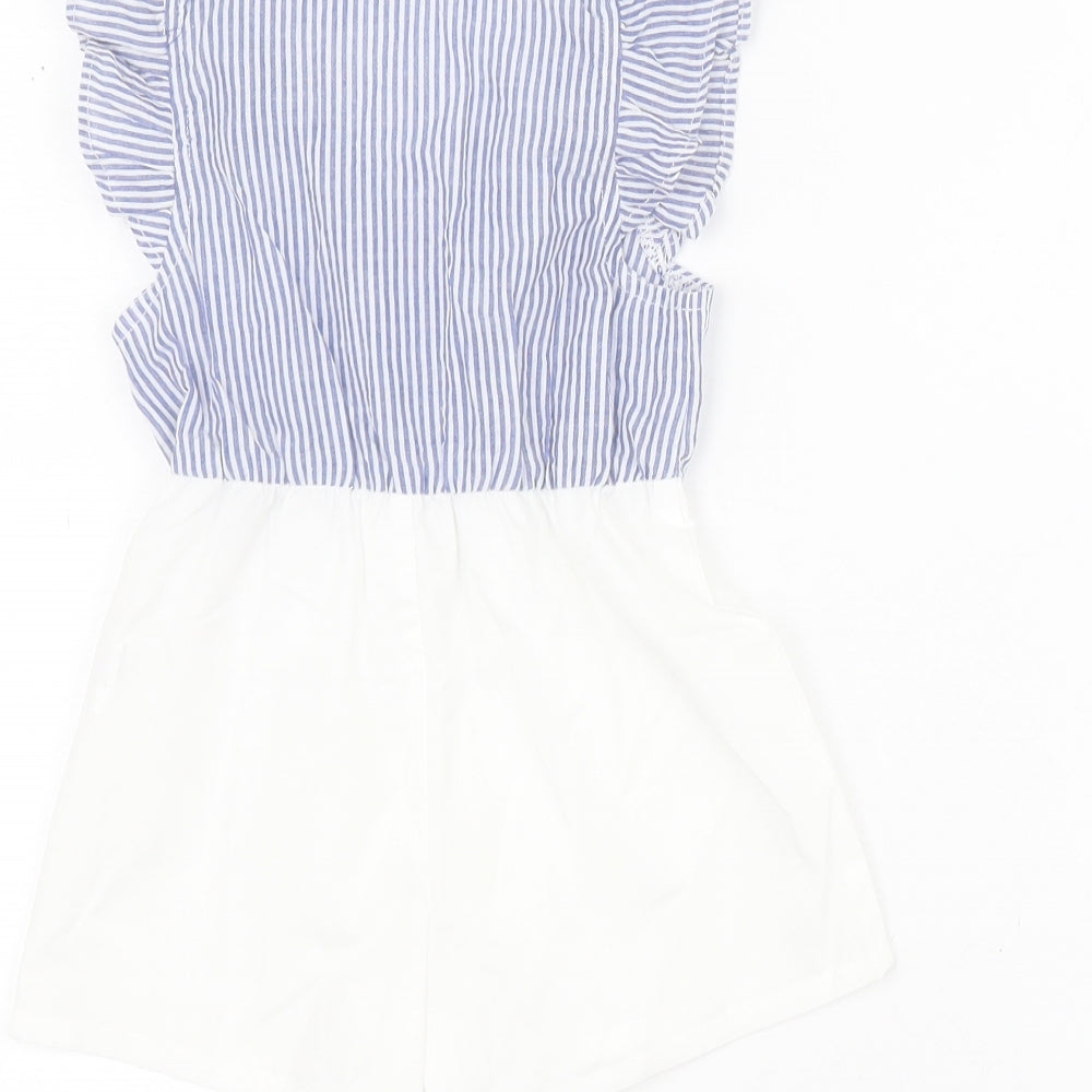 Patpat Baby White Striped Polyester Romper Outfit/Set Size 18-24 Months  Button