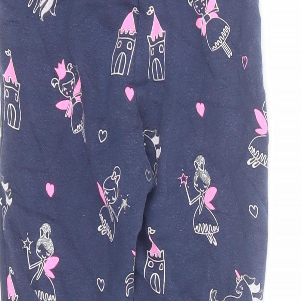 Dunnes Baby Blue  Cotton Jogger Trousers Size 12-18 Months  Drawstring - Fairy