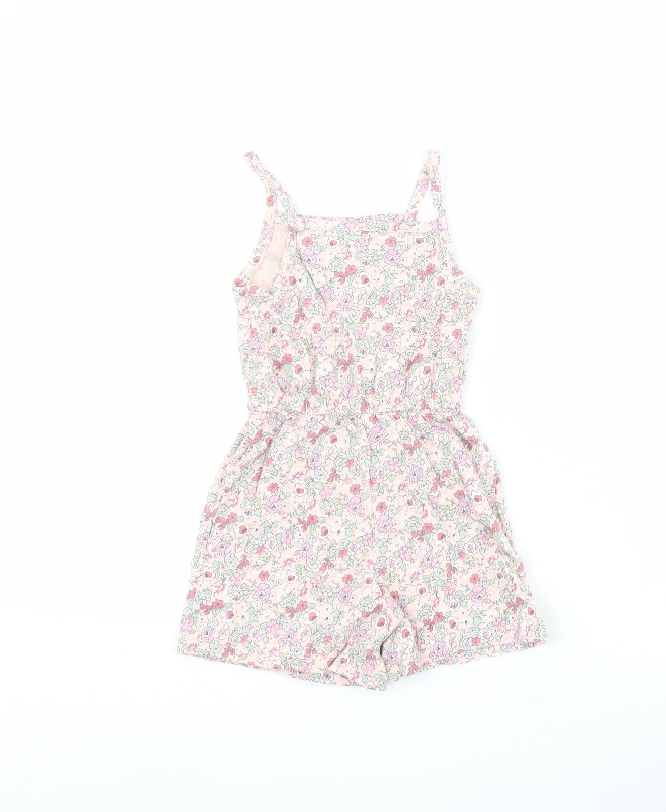George Baby Pink Floral 100% Cotton Romper Outfit/Set Size 18-24 Months  Pullover
