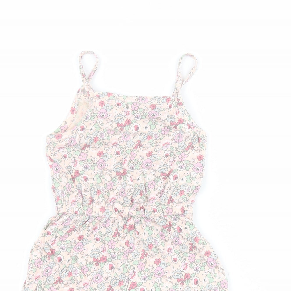 George Baby Pink Floral 100% Cotton Romper Outfit/Set Size 18-24 Months  Pullover