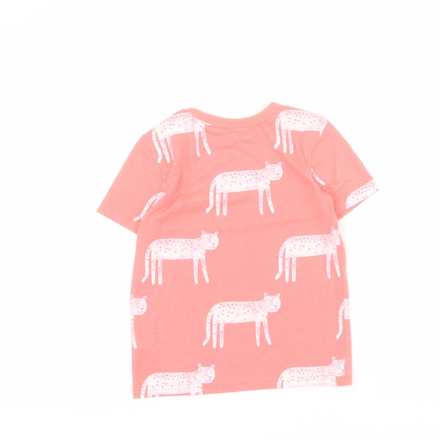 George Boys Pink  Polyester Basic T-Shirt Size 5-6 Years Crew Neck Pullover