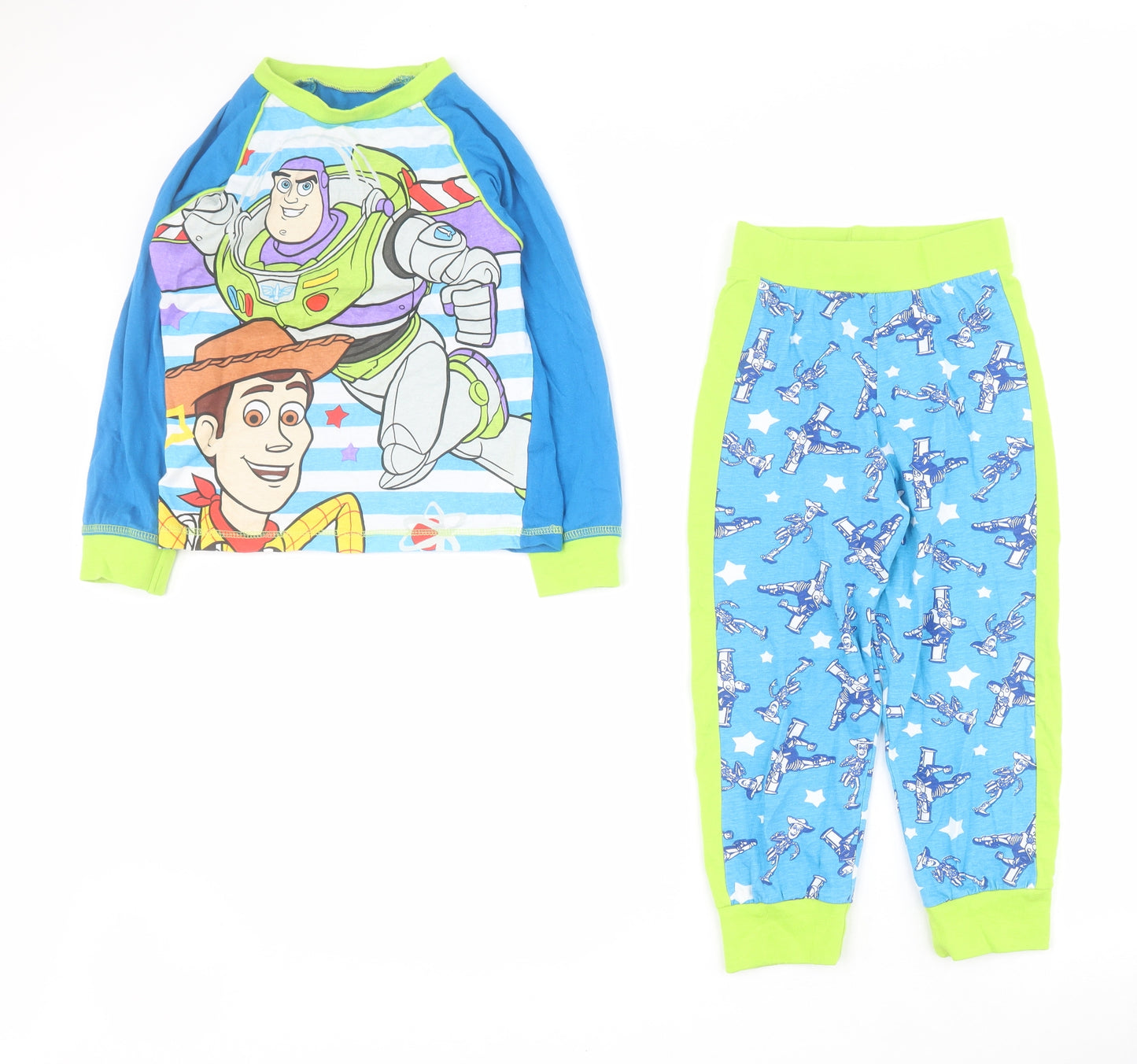 Character.com Boys Blue Solid 100% Cotton  Pyjama Set Size 5-6 Years  Pullover - Toy Story