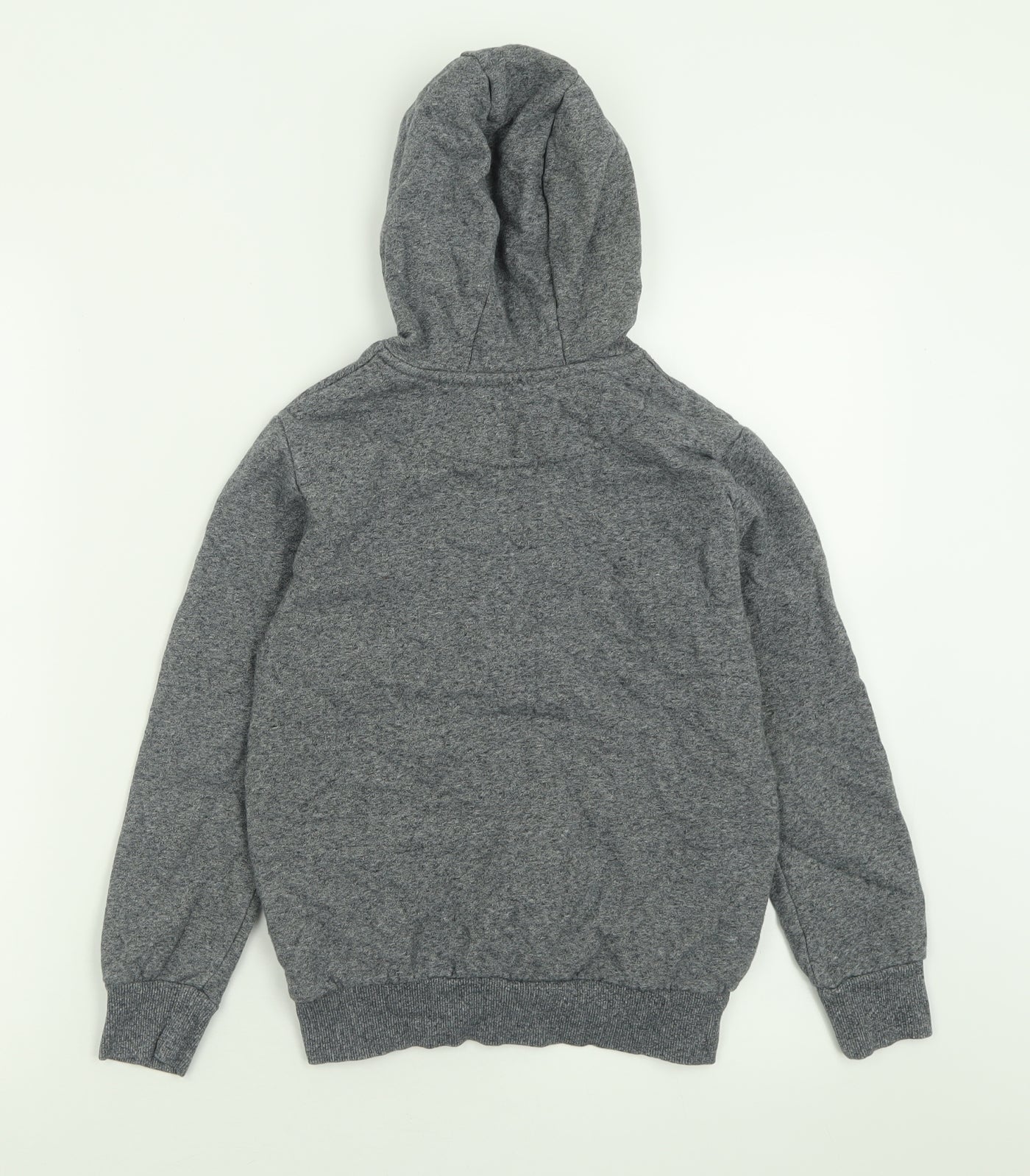 Marks and Spencer Boys Grey  Cotton Pullover Hoodie Size 9-10 Years  Pullover
