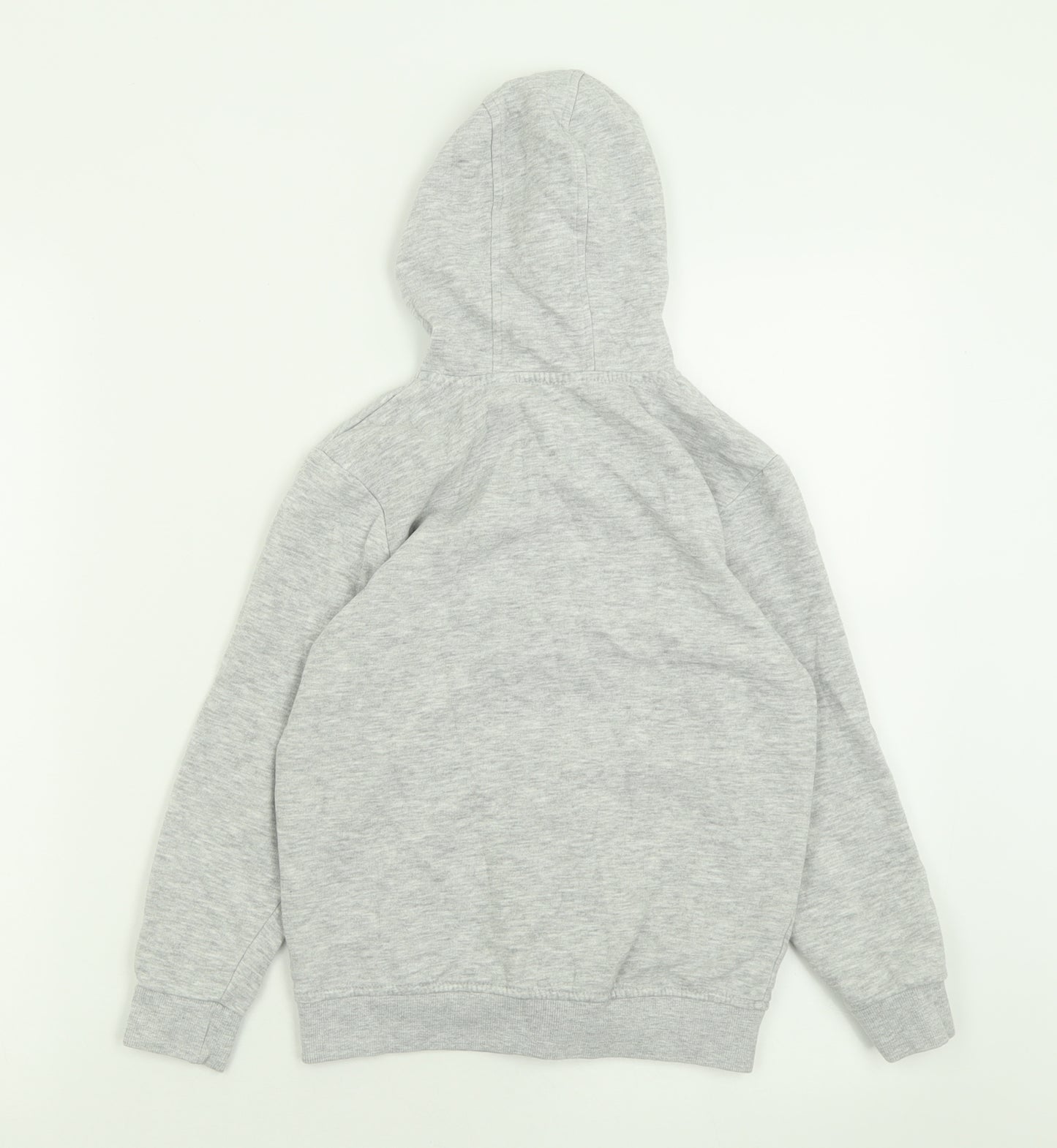 George Boys Grey  Cotton Full Zip Hoodie Size 7-8 Years  Zip