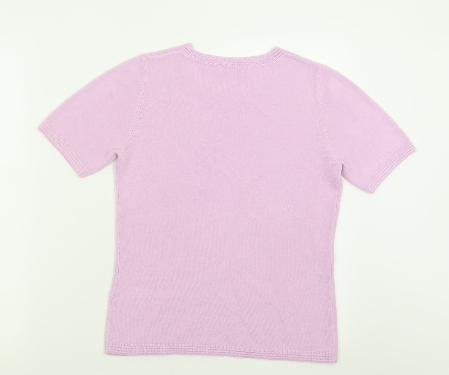 Marks and Spencer Womens Purple Crew Neck  Acrylic Pullover Jumper Size 8