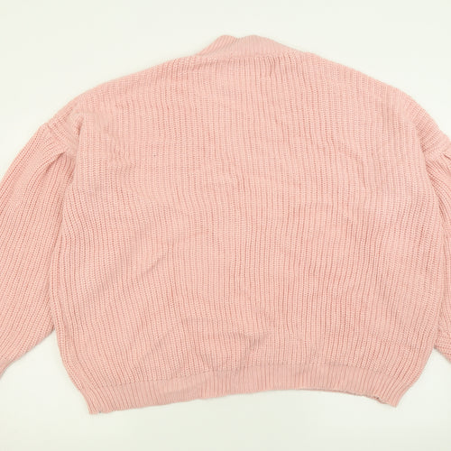 In the Style Womens Pink High Neck  Acrylic Pullover Jumper Size 16