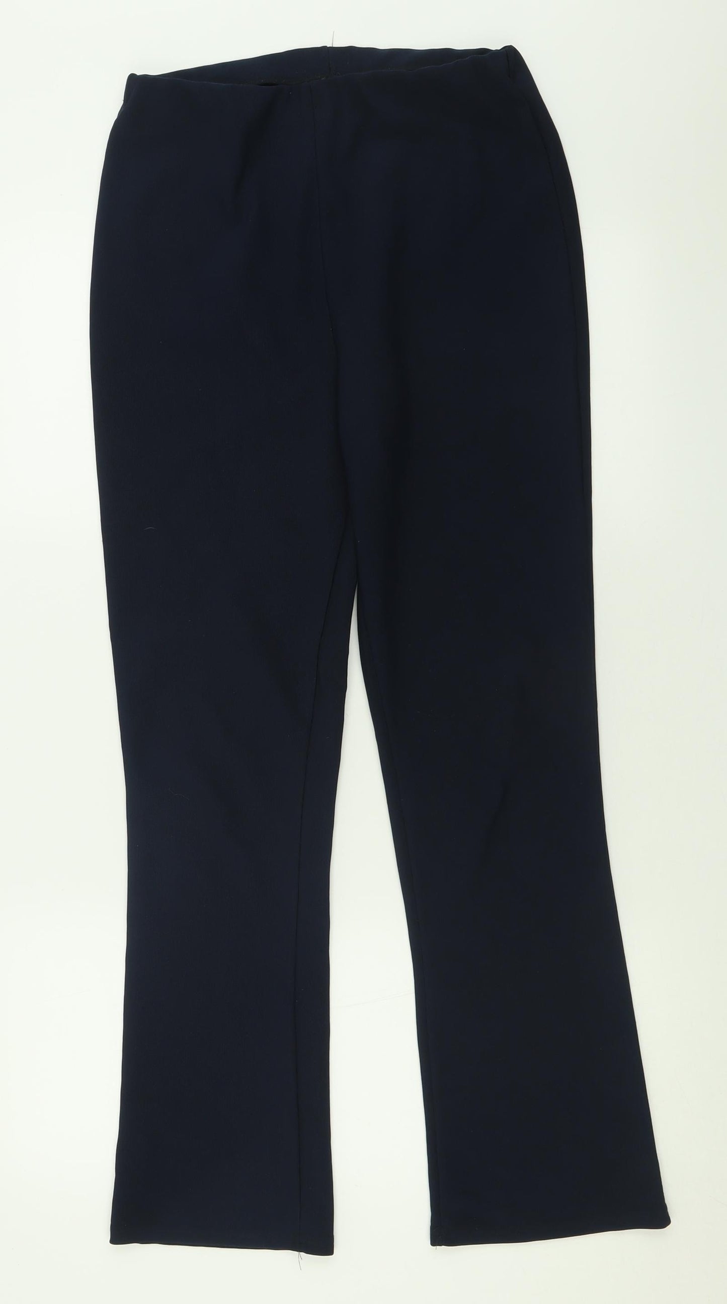 Preworn Womens Blue  Polyester Trousers  Size 10 L30 in Regular
