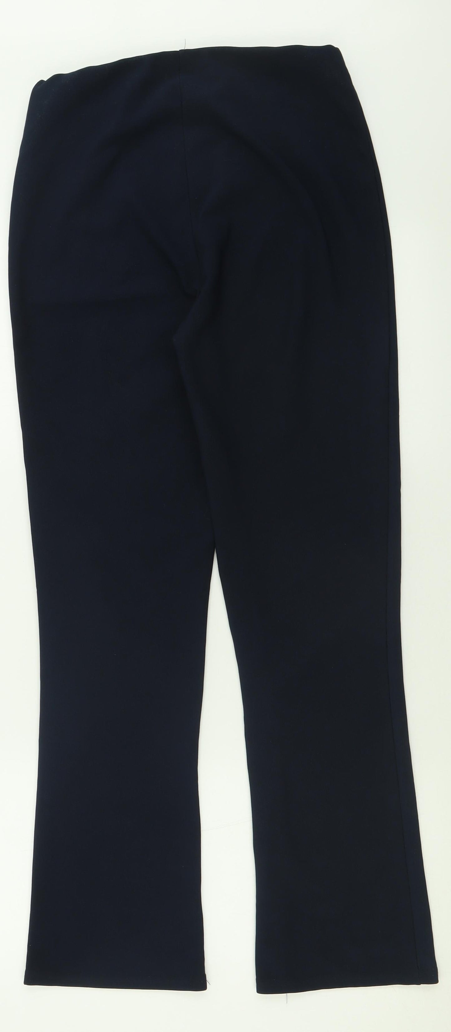 Preworn Womens Blue  Polyester Trousers  Size 10 L30 in Regular