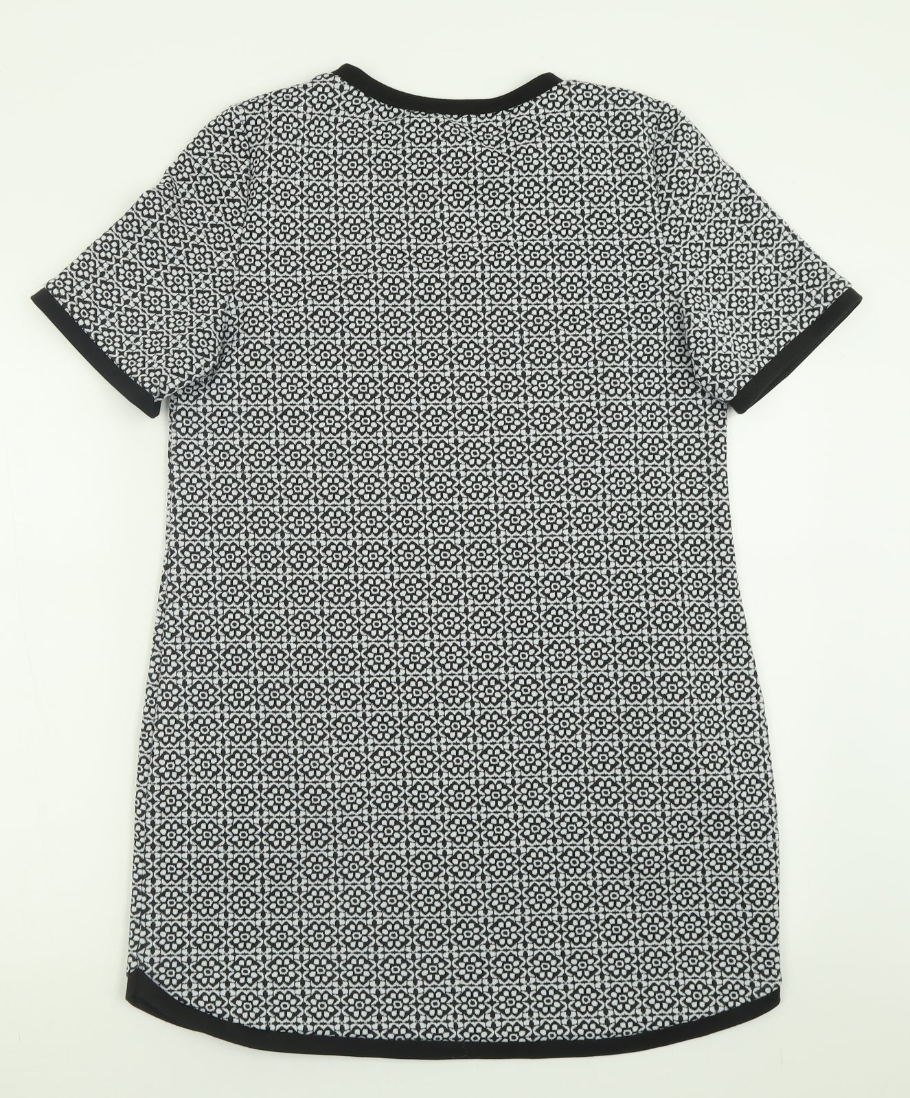 Dorothy Perkins Womens White Floral Polyester A-Line  Size 14  Crew Neck Pullover