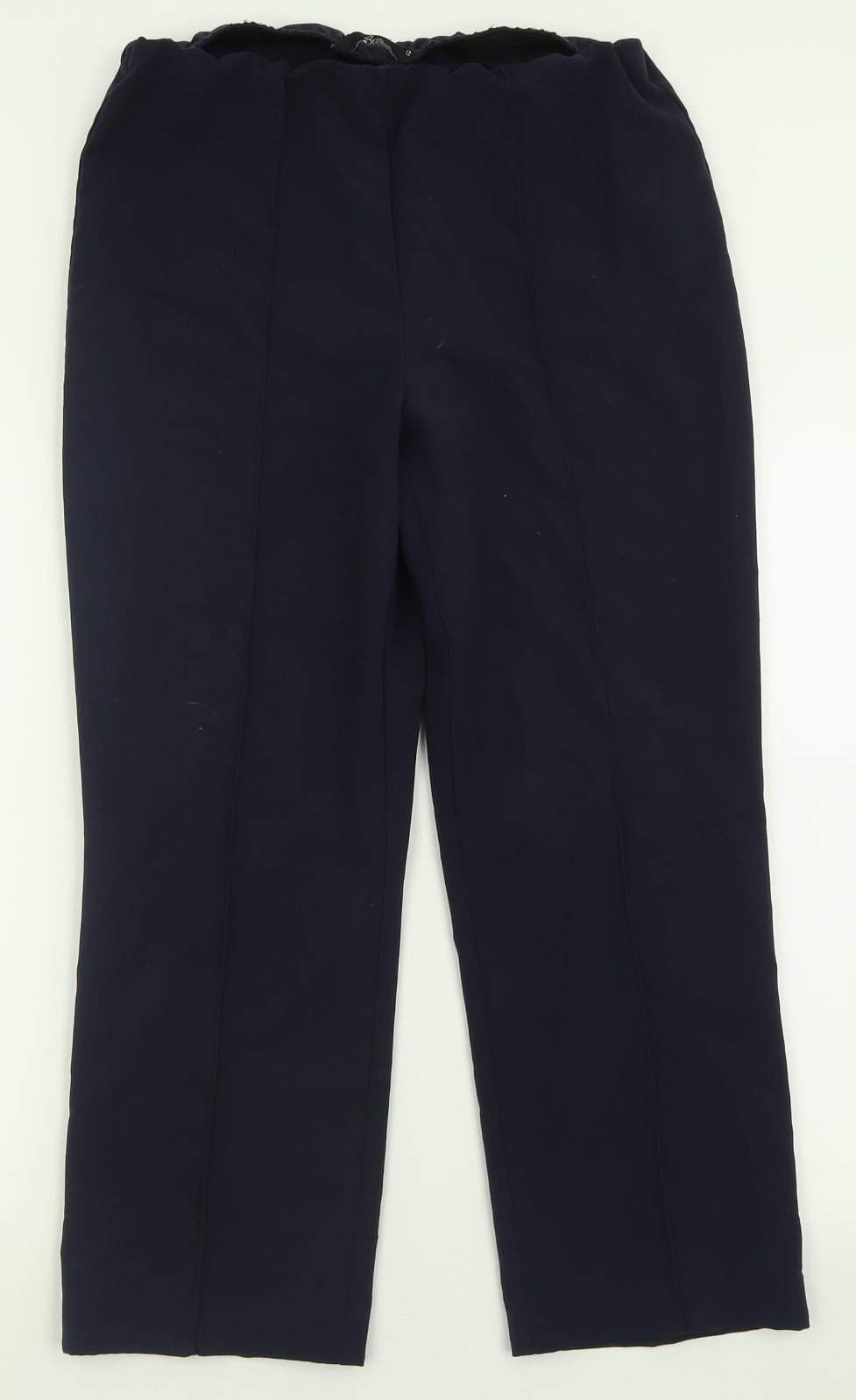 Bm collection Womens Blue  Polyester Trousers  Size 12 L25 in Regular