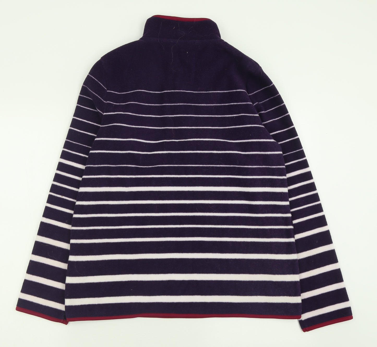 Maine Womens Purple Striped  Jacket  Size 14  Zip