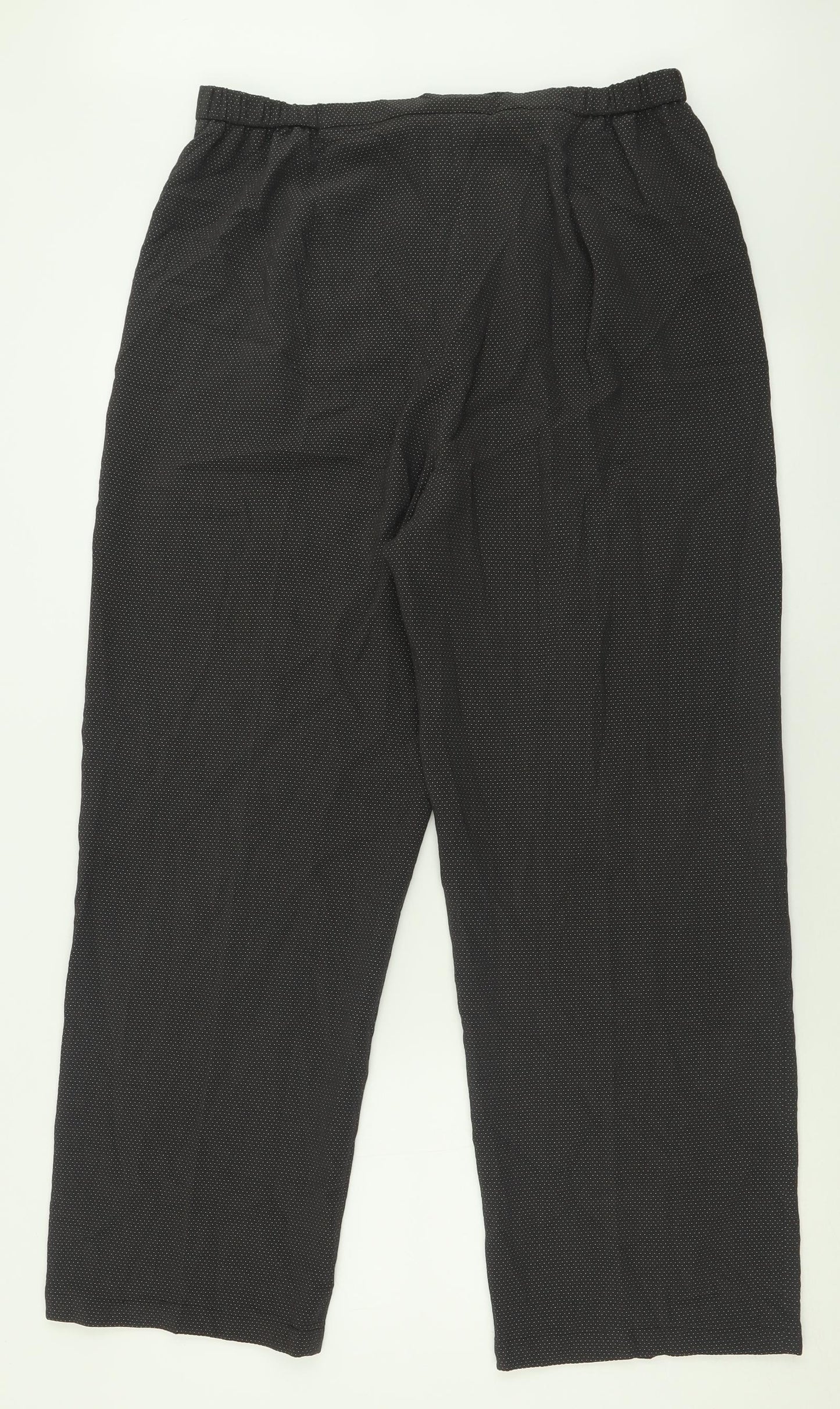 Alex & Co Womens Brown Polka Dot Wool Trousers  Size 16 L29 in Regular Button