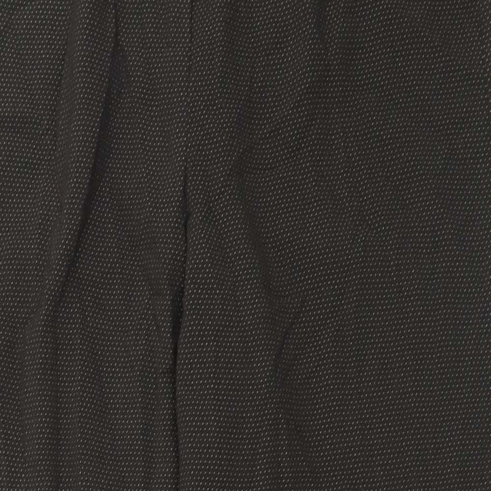 Alex & Co Womens Brown Polka Dot Wool Trousers  Size 16 L29 in Regular Button