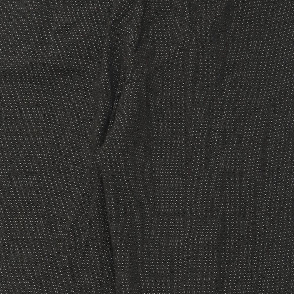 Alex & Co Womens Brown Polka Dot Wool Trousers  Size 16 L29 in Regular Button