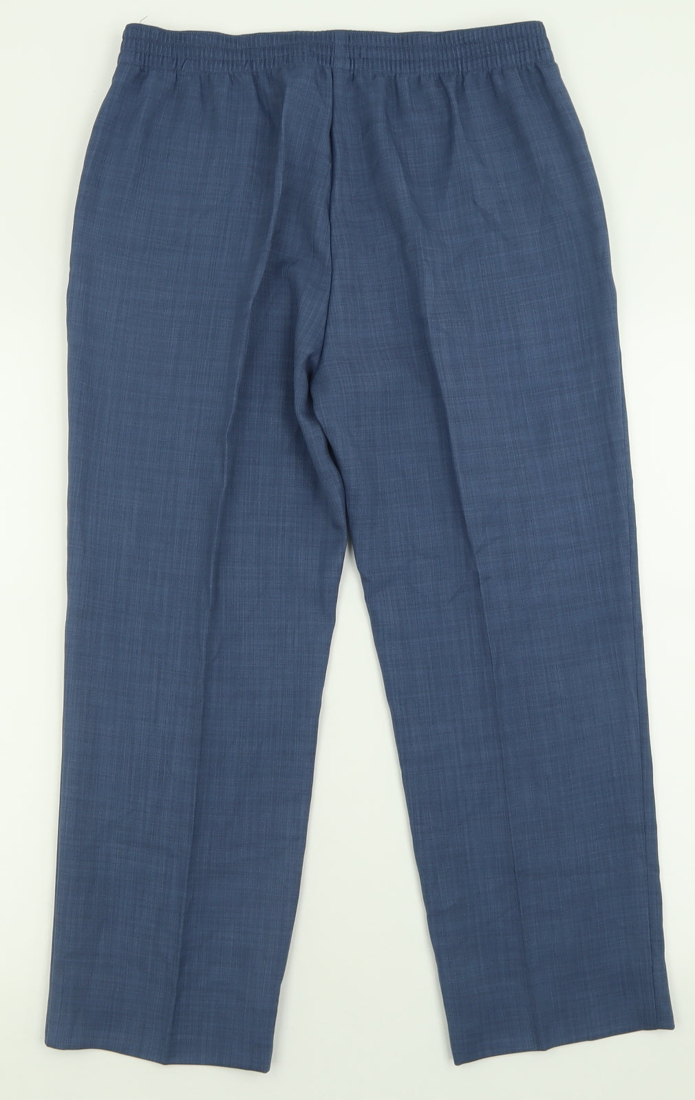 Marks and Spencer Womens Blue  Polyester Trousers  Size 12 L25 in Regular Button