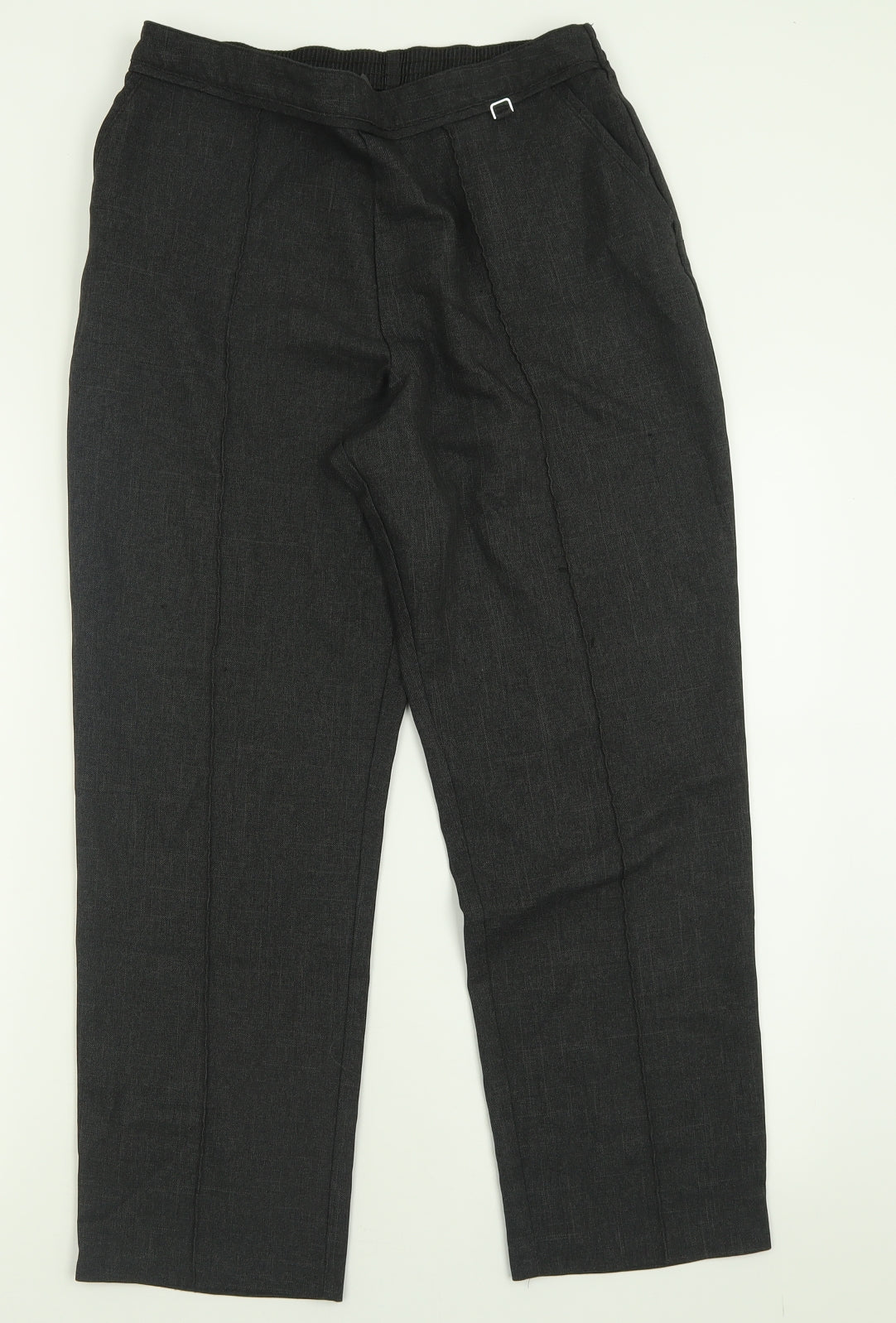 Marks and Spencer Womens Grey  Polyester Trousers  Size 14 L26 in Regular