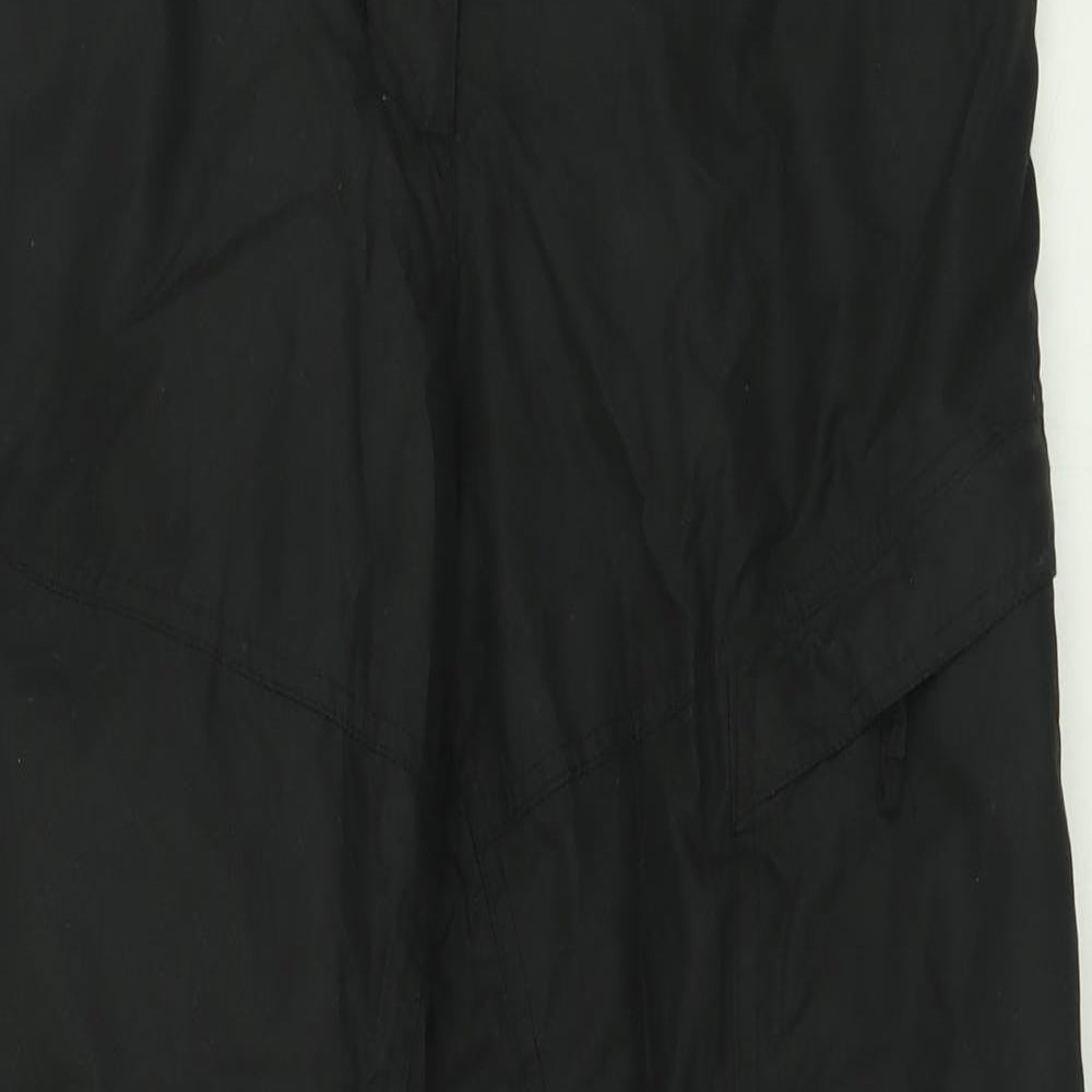 Crane Sports Mens Black  Polyester Track Pants Trousers Size S L31 in Regular Button