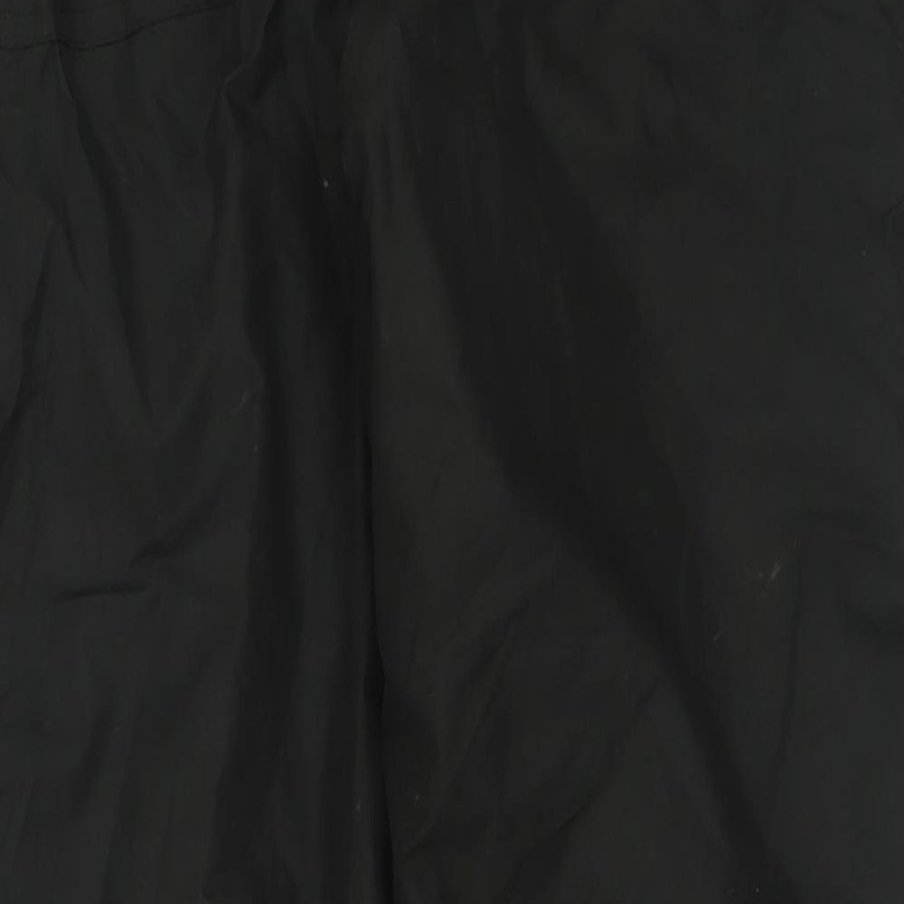Crane Sports Mens Black  Polyester Track Pants Trousers Size S L31 in Regular Button