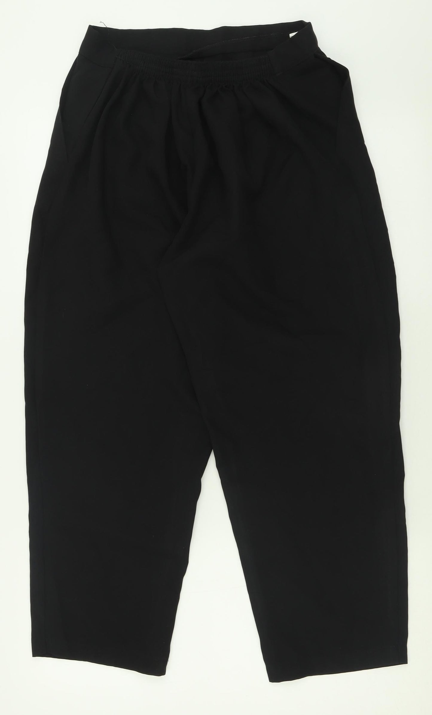 Preworn Womens Black  Polyester Trousers  Size 18 L24 in Regular