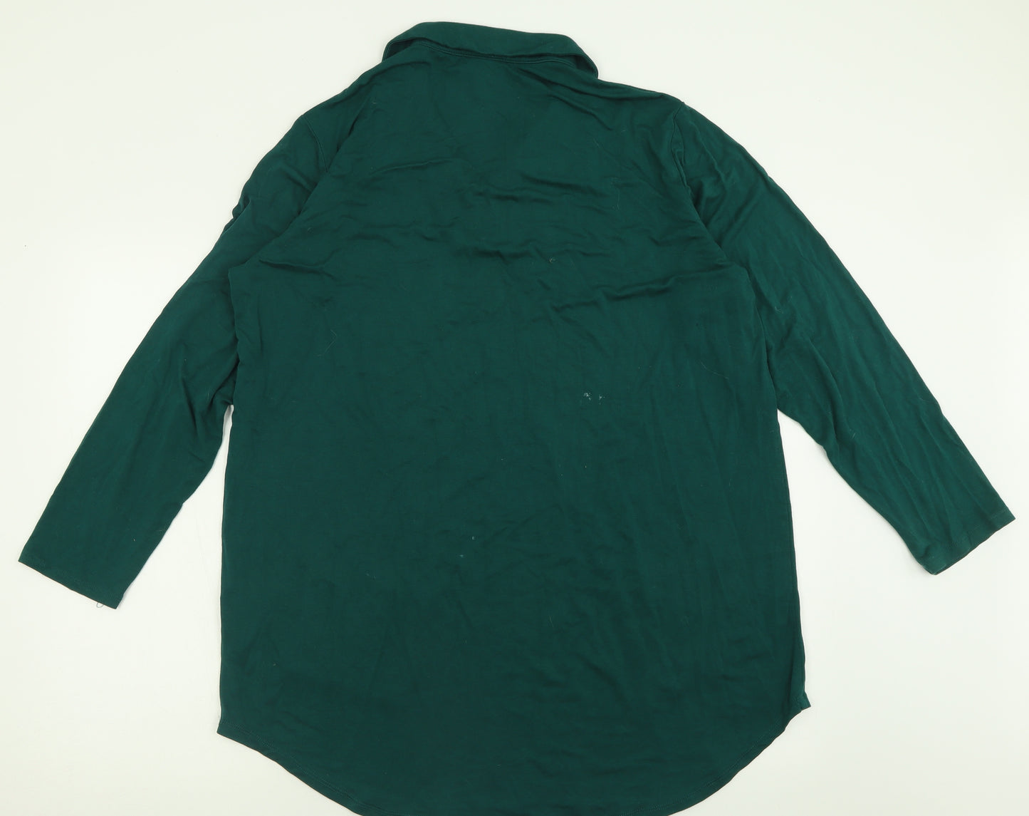 Antthony Womens Green  Viscose Basic Polo Size 2XL V-Neck