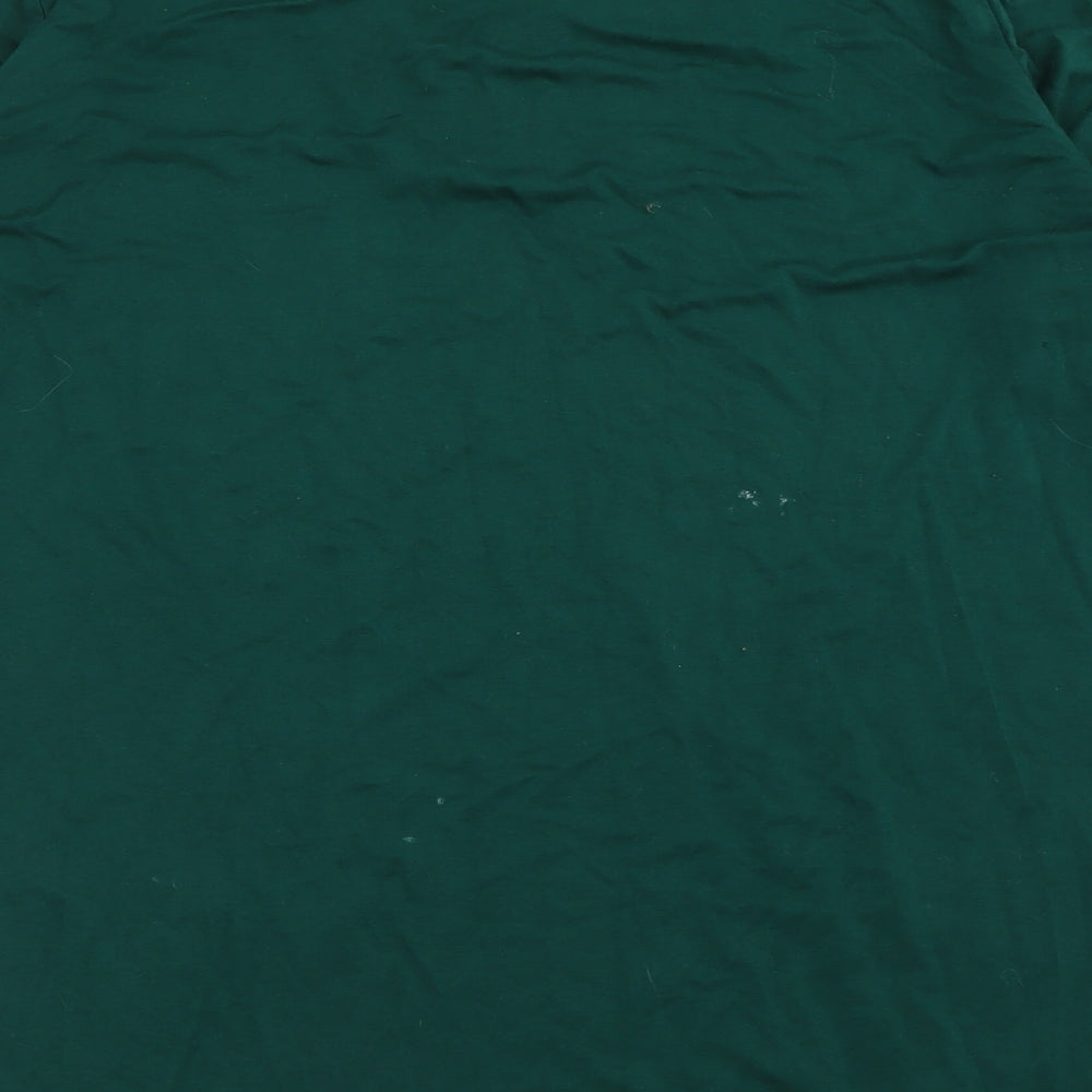 Antthony Womens Green  Viscose Basic Polo Size 2XL V-Neck