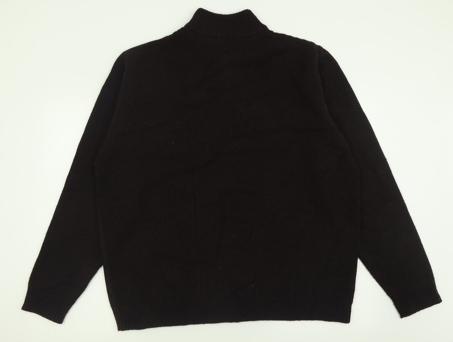 TU Mens Purple High Neck  Acrylic Pullover Jumper Size 2XL