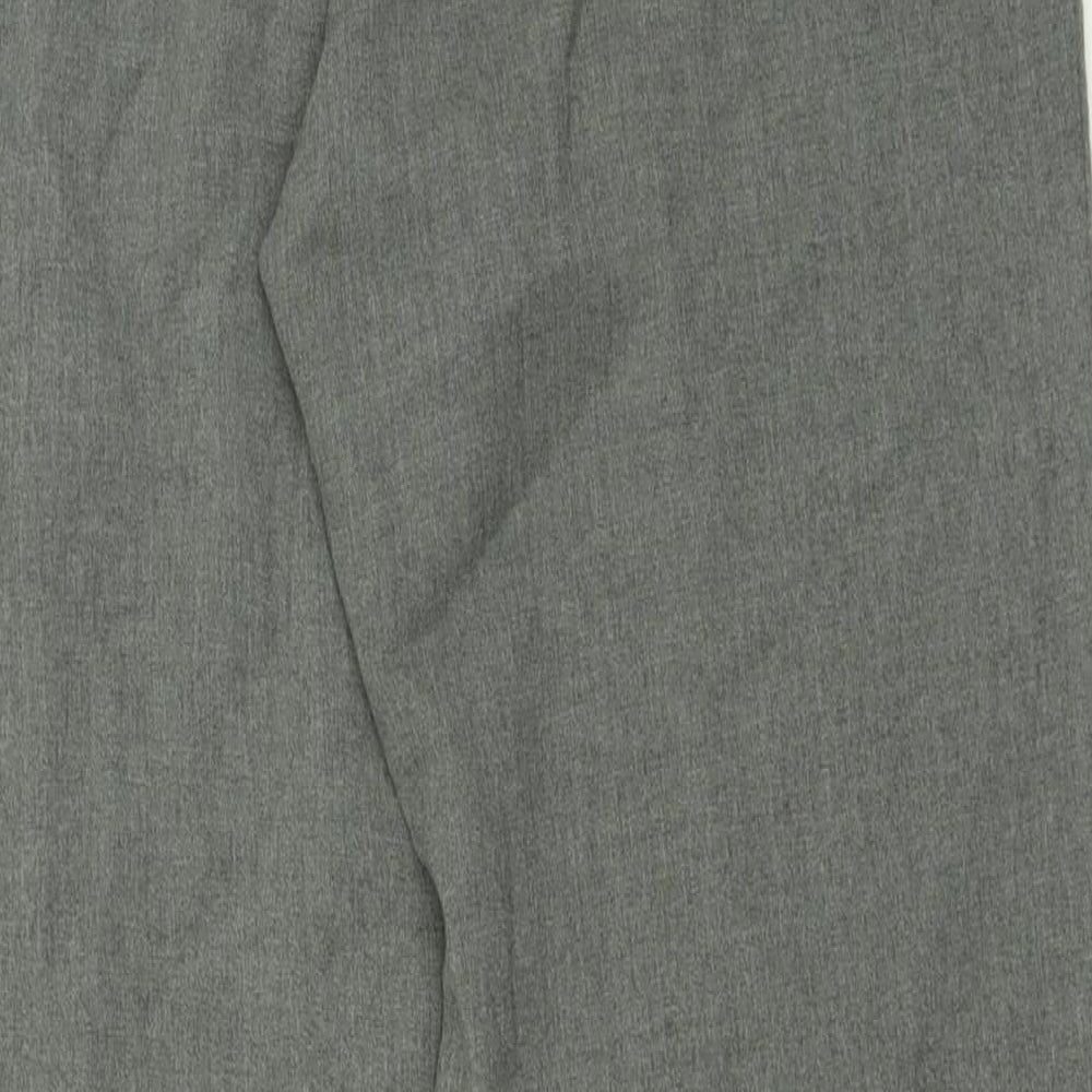 NEXT Womens Grey  Wool Trousers  Size 12 L29 in Regular Zip