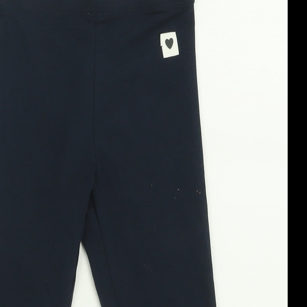 H&M Girls Blue  Cotton Capri Trousers Size 6-7 Years  Regular Pullover