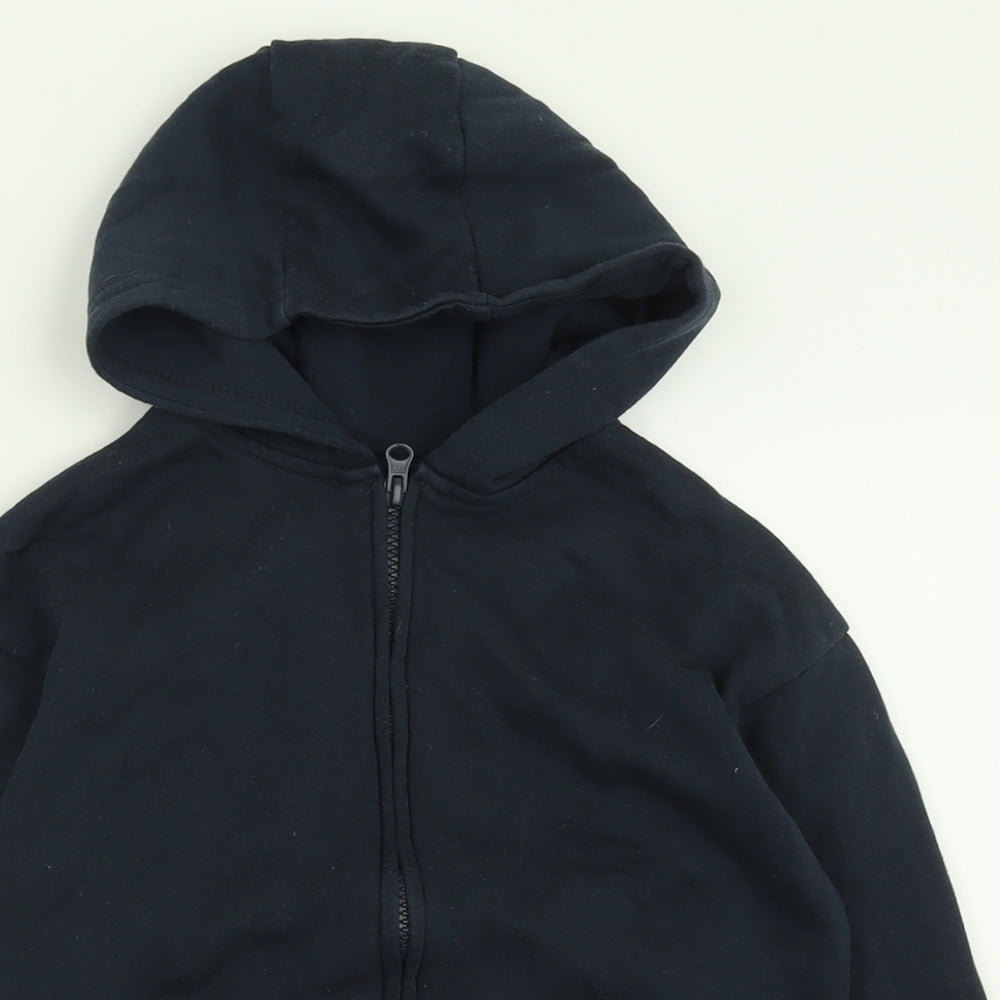 Dunnes Stores Boys Blue  Cotton Full Zip Hoodie Size 8-9 Years  Zip