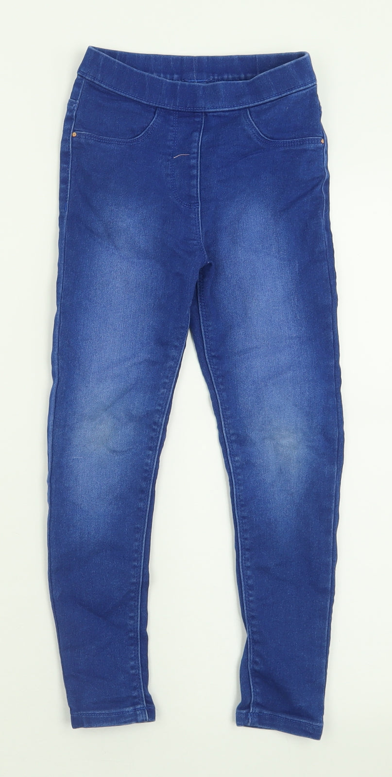 George Girls Blue  Cotton Jegging Trousers Size 6-7 Years  Regular Pullover