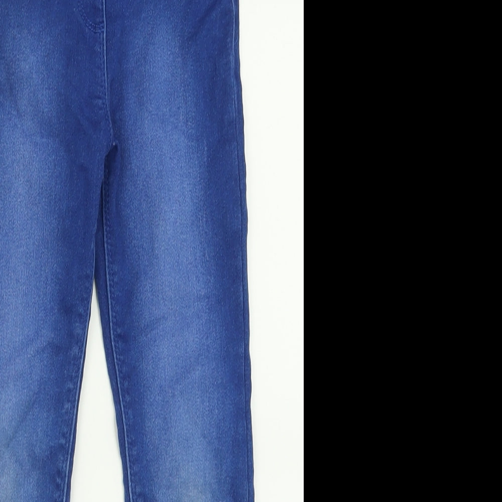 George Girls Blue  Cotton Jegging Trousers Size 6-7 Years  Regular Pullover