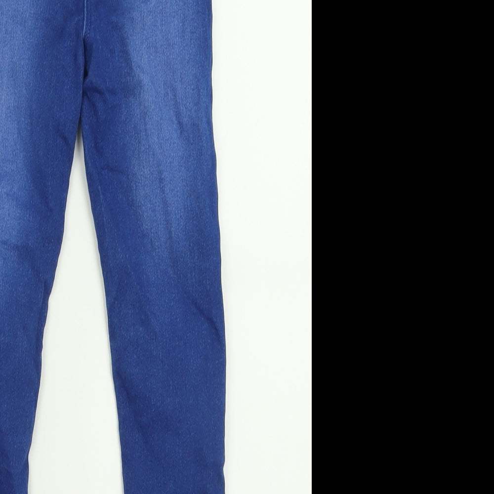 George Girls Blue  Cotton Jegging Trousers Size 6-7 Years  Regular Pullover
