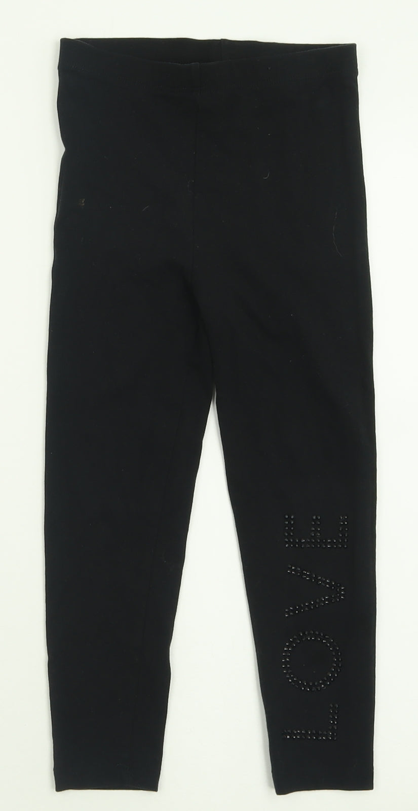 George Girls Black  Cotton Capri Trousers Size 6-7 Years  Regular Pullover
