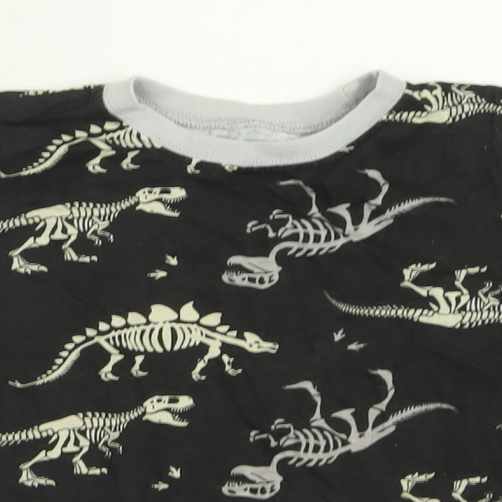 b&m Boys Grey Geometric Cotton Basic T-Shirt Size 6-7 Years Crew Neck Pullover