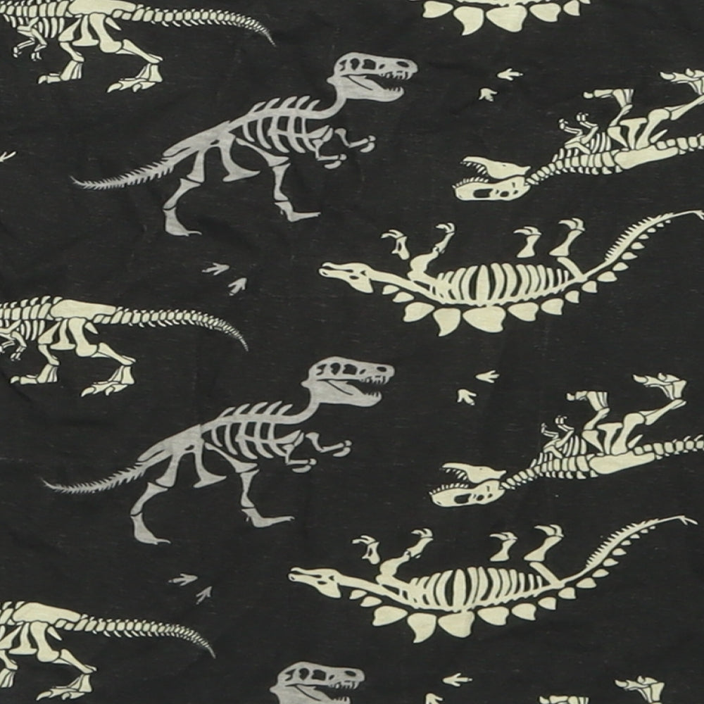 b&m Boys Grey Geometric Cotton Basic T-Shirt Size 6-7 Years Crew Neck Pullover