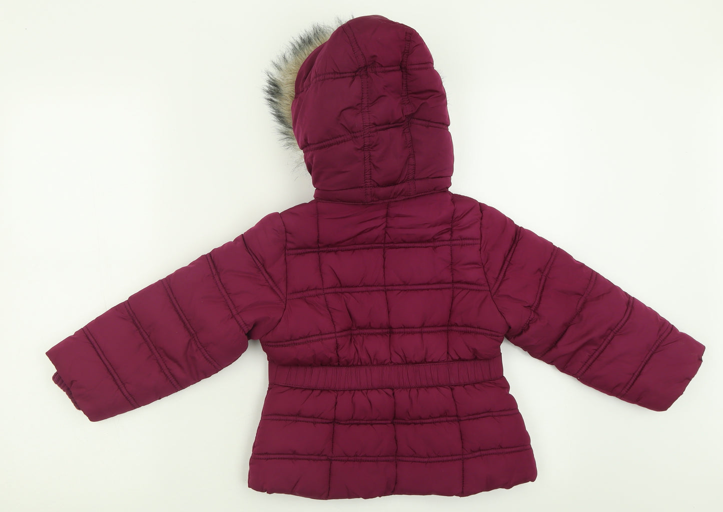 H&M Girls Purple   Basic Coat Coat Size 4 Years  Zip