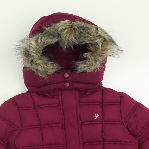 H&M Girls Purple   Basic Coat Coat Size 4 Years  Zip