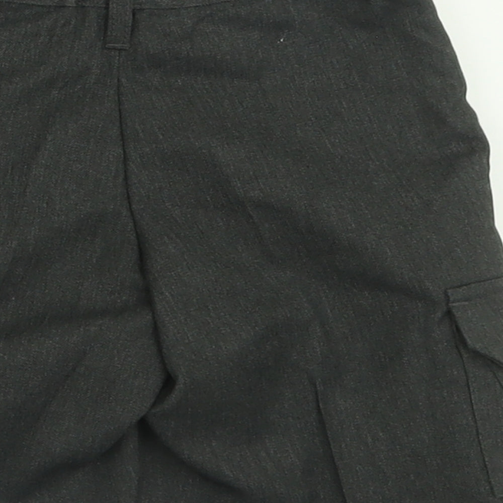 Marks and Spencer Boys Grey  Polyester Cargo Shorts Size 3 Years  Regular Hook & Eye - School Wear