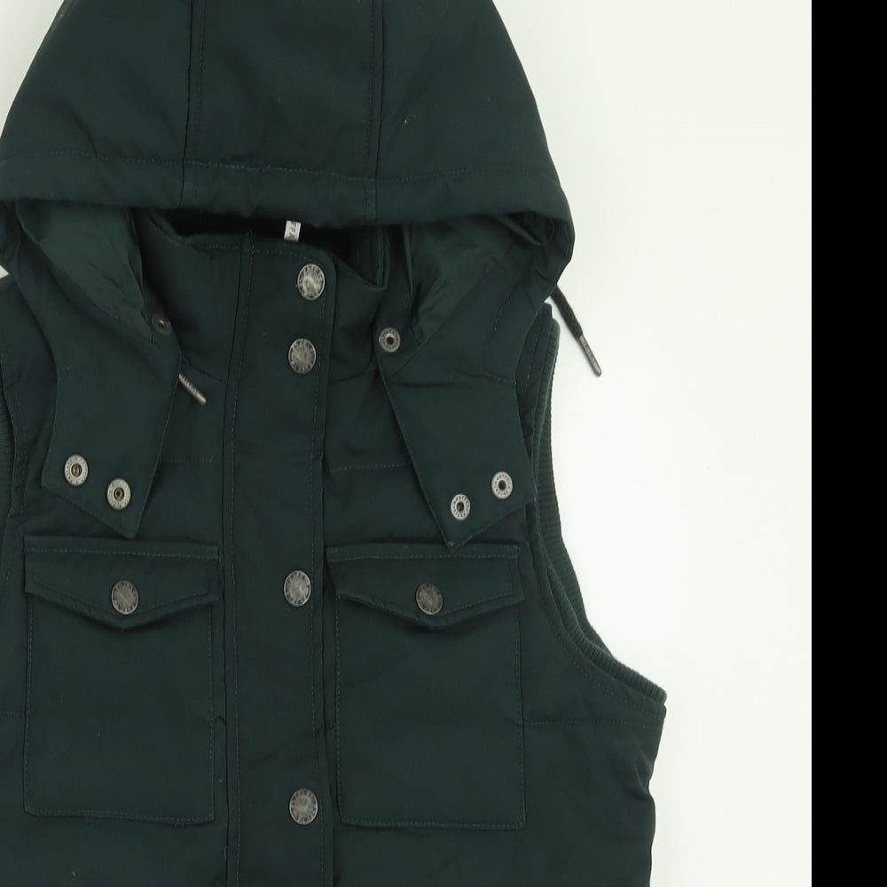 Fat Face Womens Green   Gilet Jacket Size 8  Zip