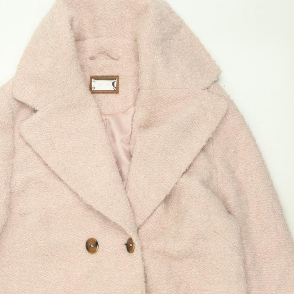 Per Una Womens Pink   Overcoat Coat Size 14  Button