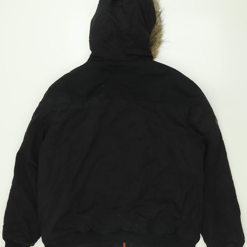 ASOS Mens Black   Bomber Jacket Coat Size XL  Zip