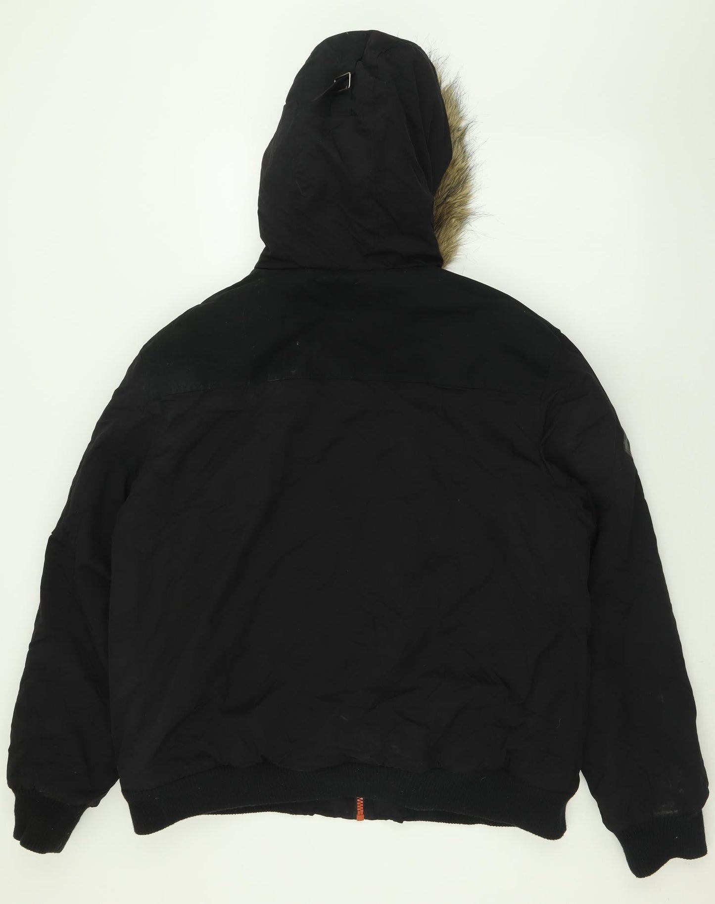 ASOS Mens Black   Bomber Jacket Coat Size XL  Zip