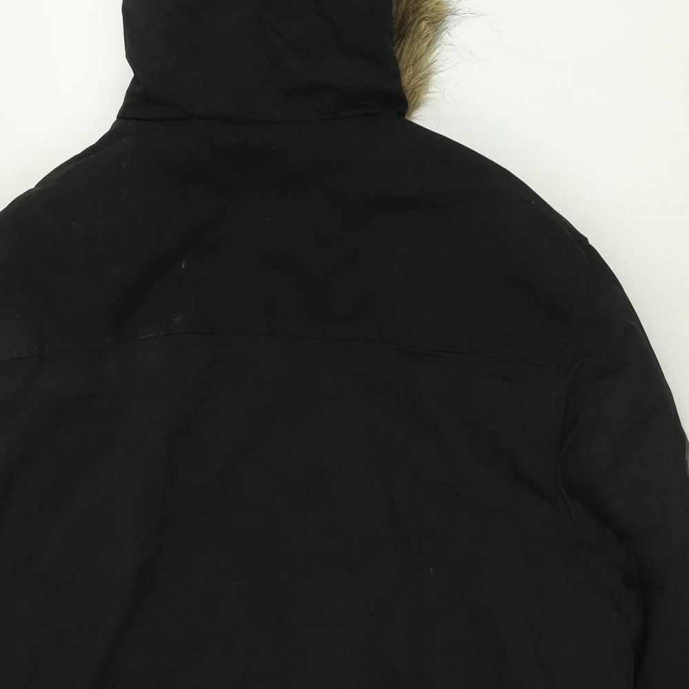 ASOS Mens Black   Bomber Jacket Coat Size XL  Zip