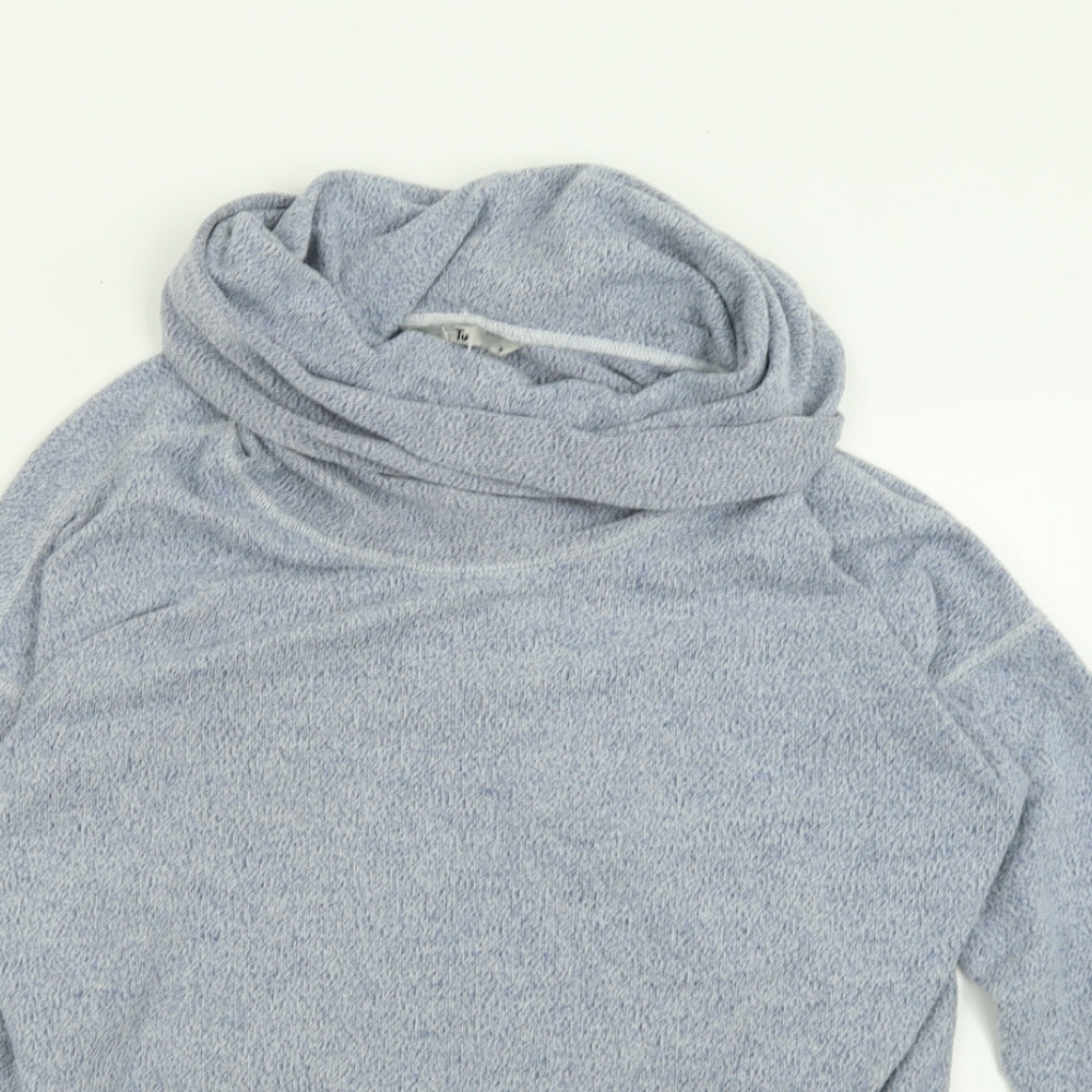 TU Womens Blue Roll Neck  Polyester Pullover Jumper Size S
