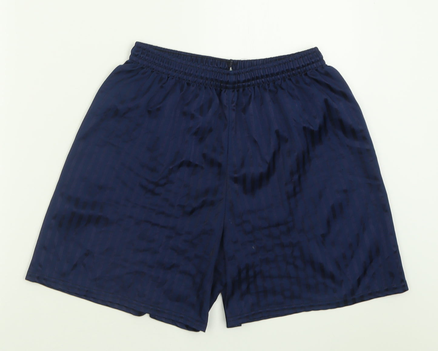 Preworn Mens Blue Striped Polyester Sweat Shorts Size XL L6 in Regular