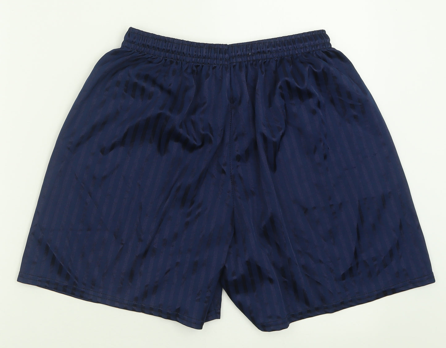 Preworn Mens Blue Striped Polyester Sweat Shorts Size XL L6 in Regular