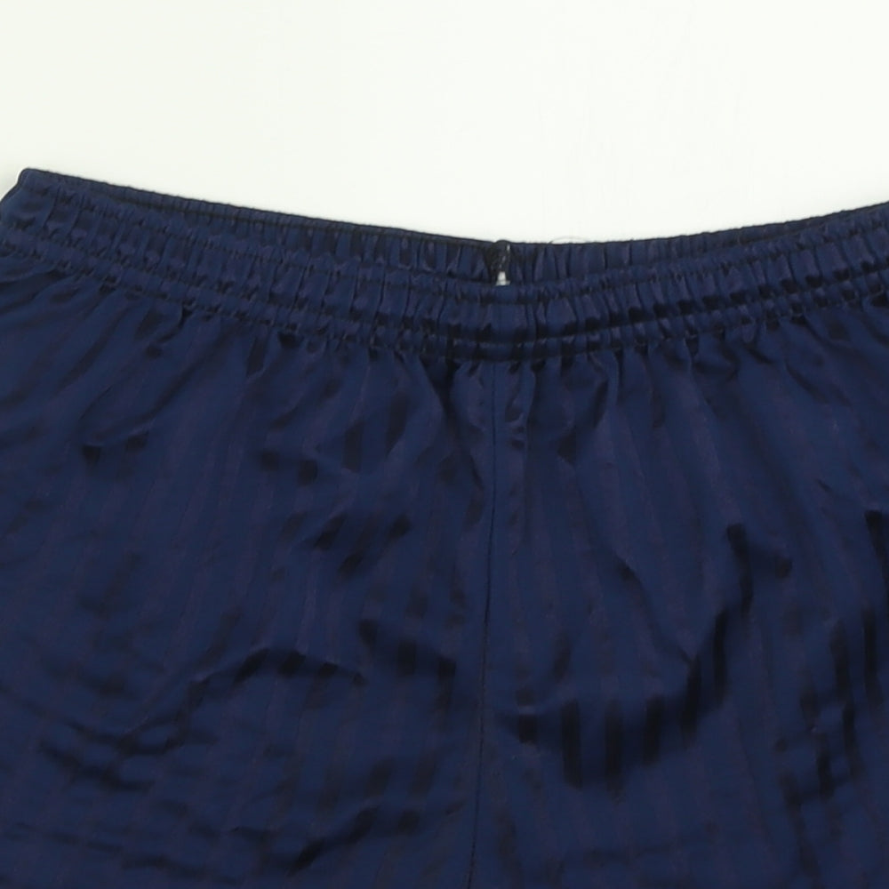 Preworn Mens Blue Striped Polyester Sweat Shorts Size XL L6 in Regular