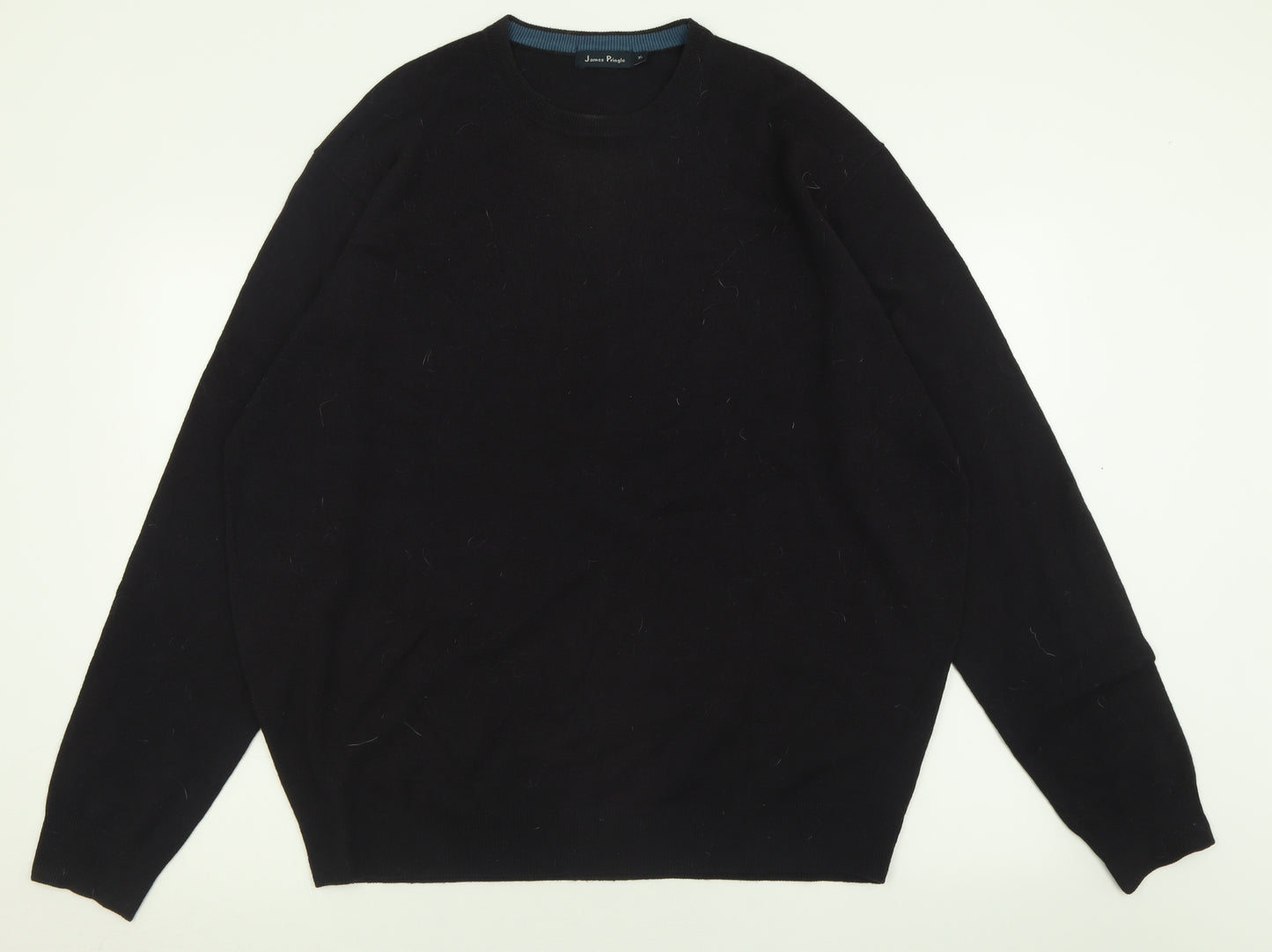 James pringle  Mens Blue Crew Neck  Acrylic Pullover Jumper Size XL