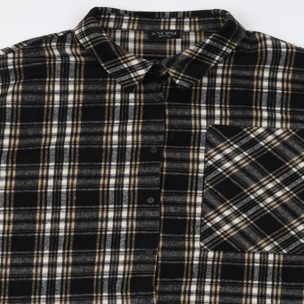In the Style Womens Multicoloured Plaid  Jacket  Size XL  Button